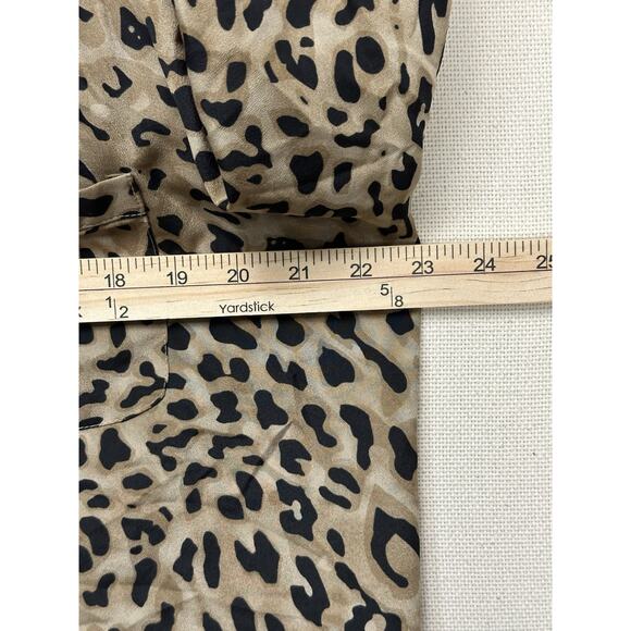 Loft Womens Animal Print Blouse V-Neck Size XL Blouse Tunic Top - Picture 9 of 11